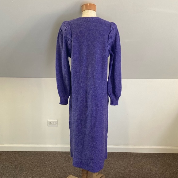Nina Ricci Vintage Mohair Midi Sweater Dress in Purple - Picture 4 of 16